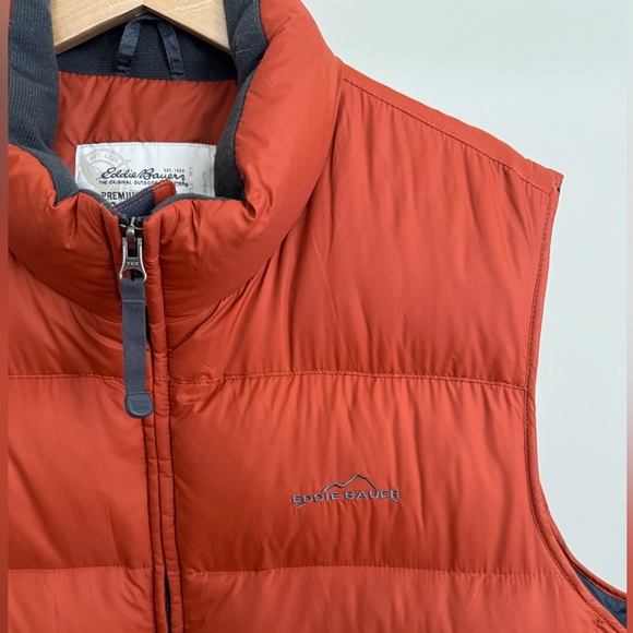 Eddie Bauer - Mens Orange Goose Down Vest - Size XXL - Picture 2 of 5